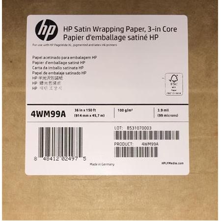 HP PageWide XL Saten Poster Kağıdı 914mmx45,7m HP Satin Wrapping Paper 100gsm